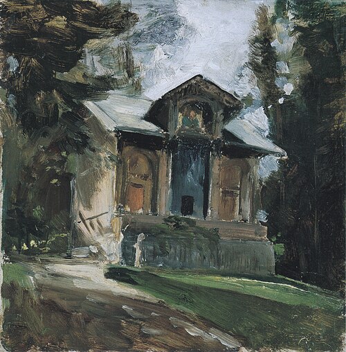 The studio of the painter Heinrich von Angeli in Reichenau, 1884, Emil Jakob Schindler