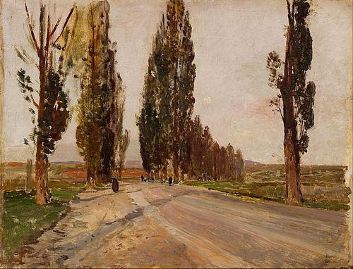 Boulevard of Poplars near Plankenberg, 1890, Emil Jakob Schindler