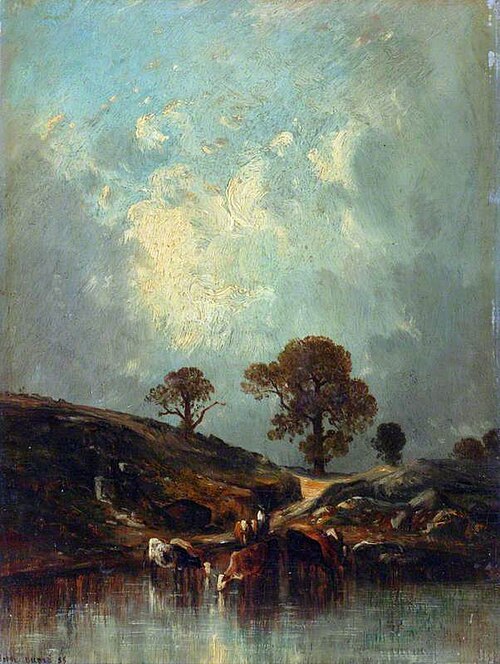 Cows Drinking, 1855, Léon-Victor Dupré