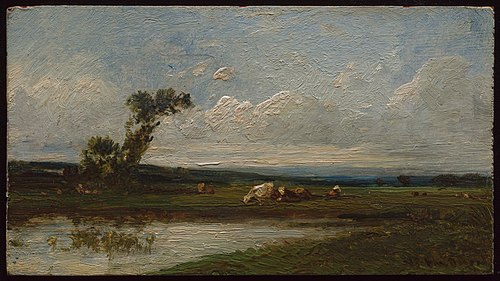 Water Meadows and Cattle, , Léon-Victor Dupré