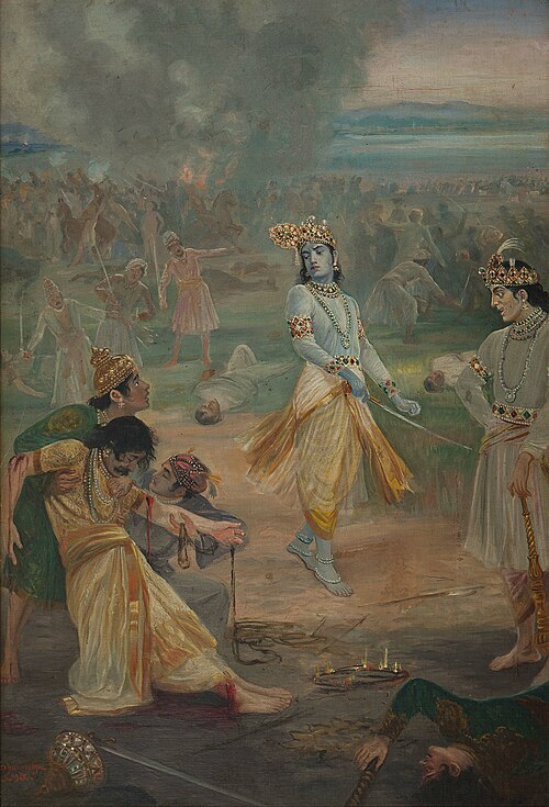 Yadavas killing themselves, 1922, M. V. Dhurandhar