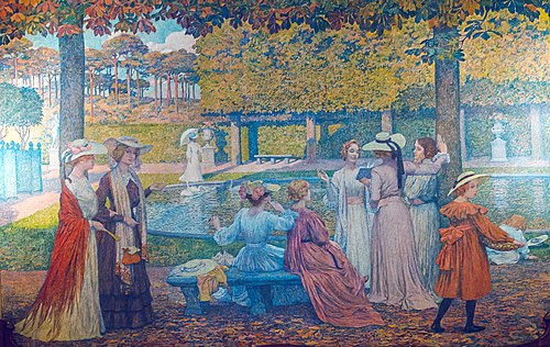 La lecture dans le parc, 1902, Théo van Rysselberghe