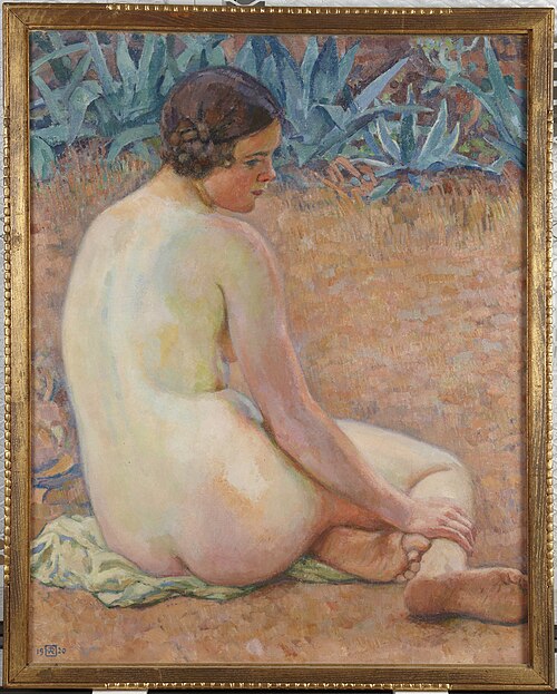 Nude with agave, 1920, Théo van Rysselberghe