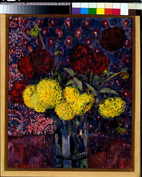 Dahlias in a Vase, 1907, Théo van Rysselberghe