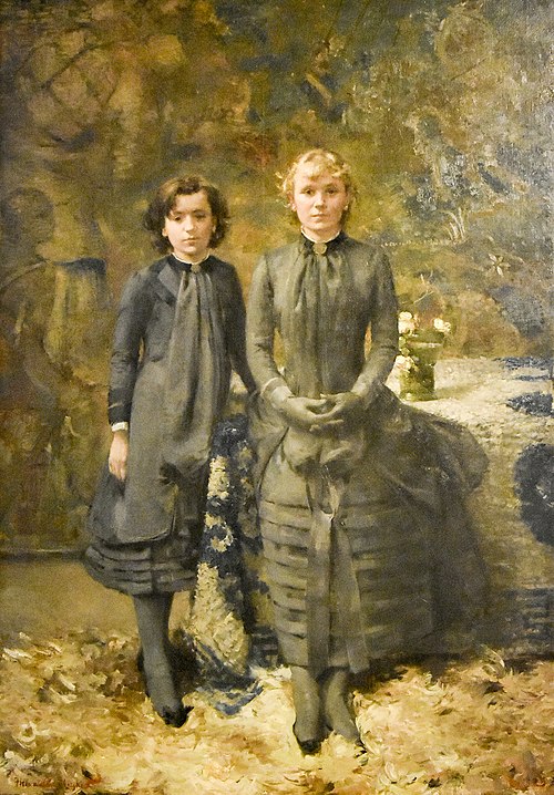 Les soeurs du peintre Schlobach, 1884, Théo Van Rysselberghe