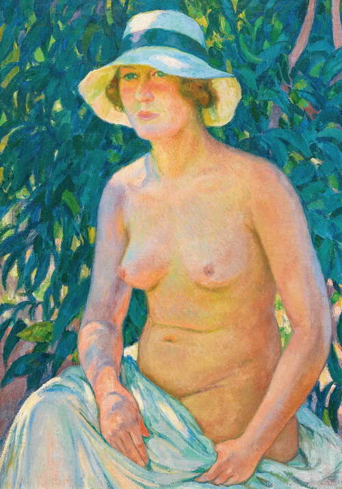 Nude with Panama, 1924, Théo van Rysselberghe