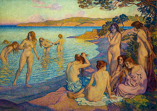 Bathing Women (L'heure embrasée), 1897, Théo van Rysselberghe