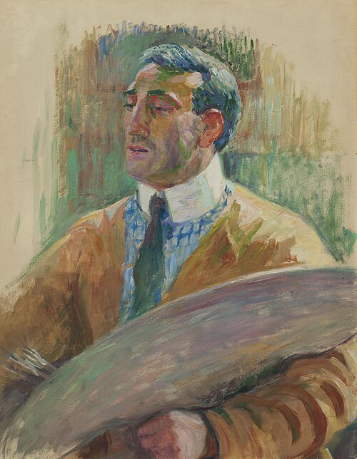 Self-portrait with a palette, 1921, Théo van Rysselberghe