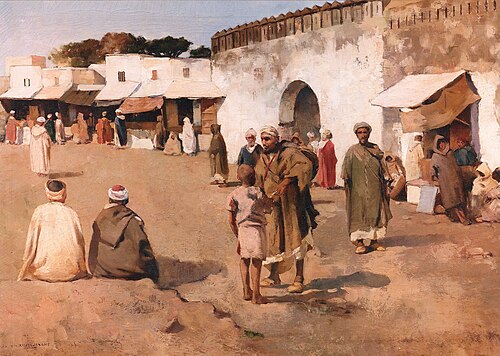 Town square in Morocco, 1882, Théo van Rysselberghe