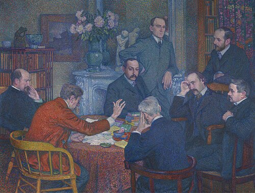 La Lecture par Émile Verhaeren, 1903, Théo Van Rysselberghe