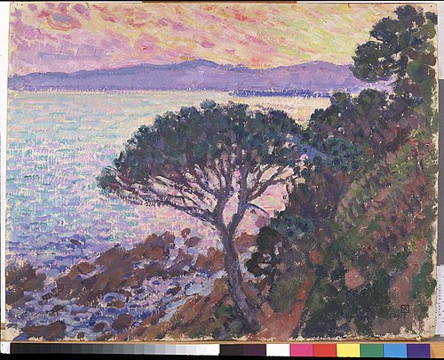 Pine-Tree near the Mediterranean Sea at Sunset, 1915, Théo van Rysselberghe
