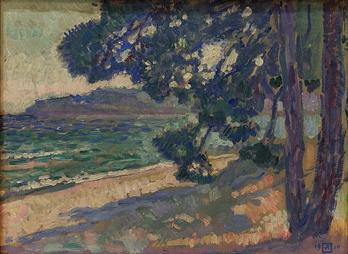 Plage de Cavalaire, 1910, Théo van Rysselberghe