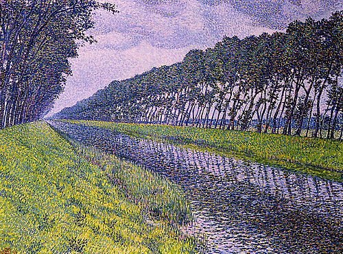 Le canal en Flandre par temps triste, 1894, Théo van Rysselberghe