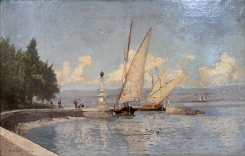 Près d'Evian au lac de Genève, 1883, François Bocion