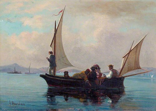 A Sailing Boat, 1860, François Bocion