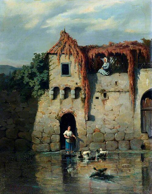 Feeding Ducks, 1860, François Bocion