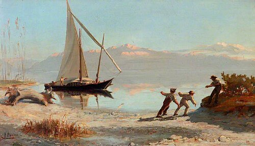 Hauling the Boat, , François Bocion