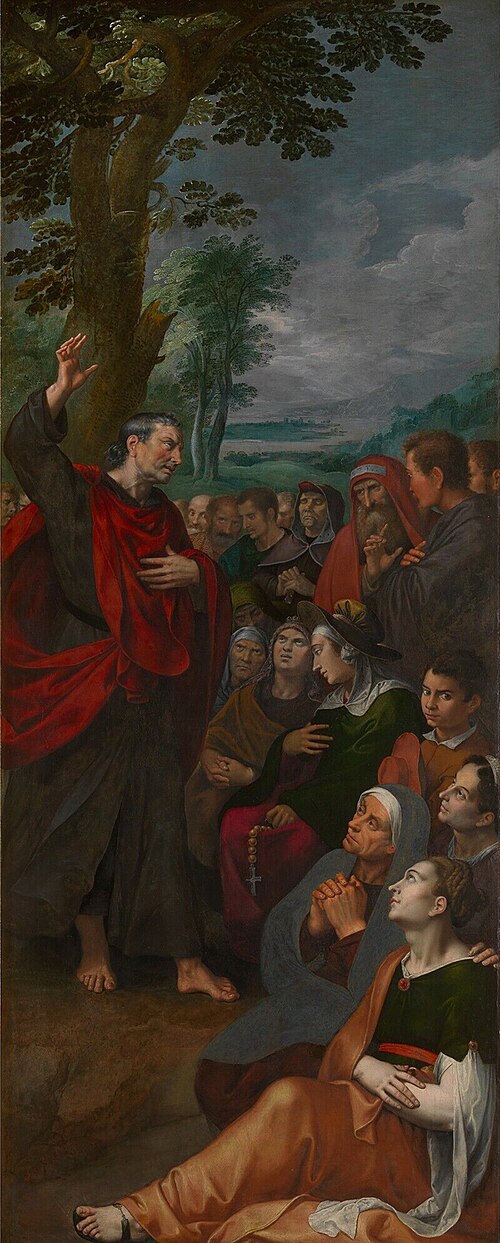 Saint Luke preaches to the people, 1602, Marten Pepijn