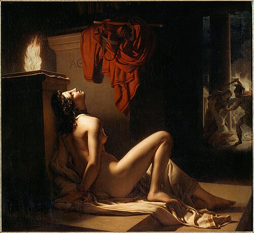 Cassandre implorant la vengeance de Minerve contre Ajax, 1810, Jérôme-Martin Langlois