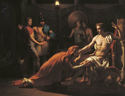 Priam aux pieds d'Achille, 1809, Jérôme-Martin Langlois