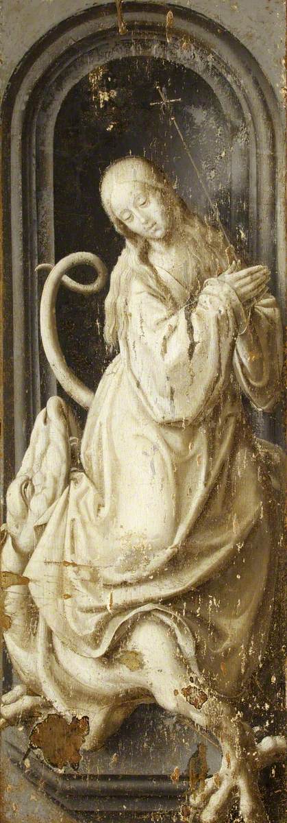 Saint Margaret (triptych, right wing, outside), , Jean Provost