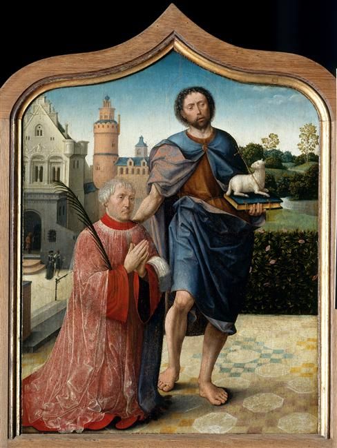 Saint Jean et le chanoine donateur ; gisant, , Jean Provost