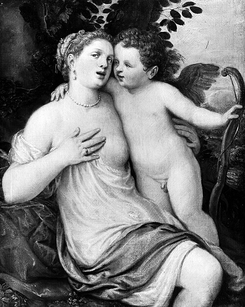 Venus and Cupid, , Friedrich Sustris