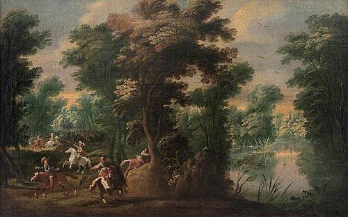 Landscape with Cavalry Skirmish in a Wood, , Peeter Snayers