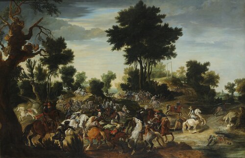 Reitergefecht an einem Bach, 1665, Peeter Snayers