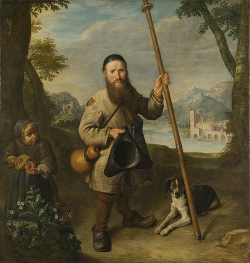 Dwarf in a Landscape, 1750, Peeter Snayers