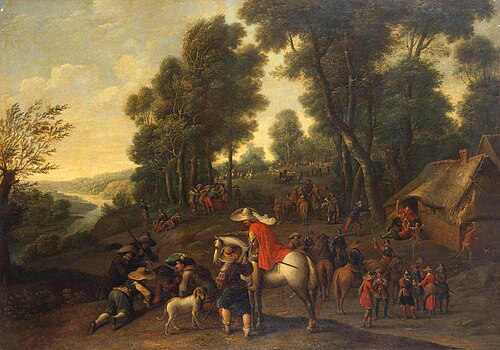 Halt of Horsemen in a Forest, 1657, Peeter Snayers