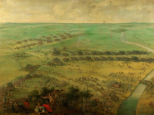 The Battle of Thionville, 19 June 1639 between the Imperial forces under Piccolomini and the French, 1644, Peeter Snayers
