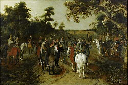 Ruiters in een bos, 1636, Peeter Snayers