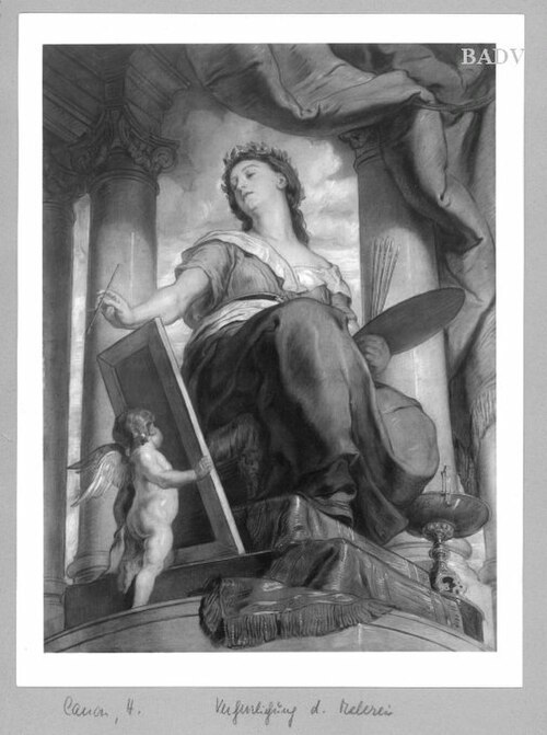 Die Malerei, allegorische weibliche Figur, 1864, Hans Canon