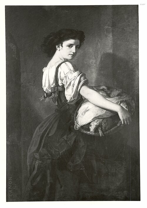 Mädchen mit Fischkorb, 1859, Hans Canon