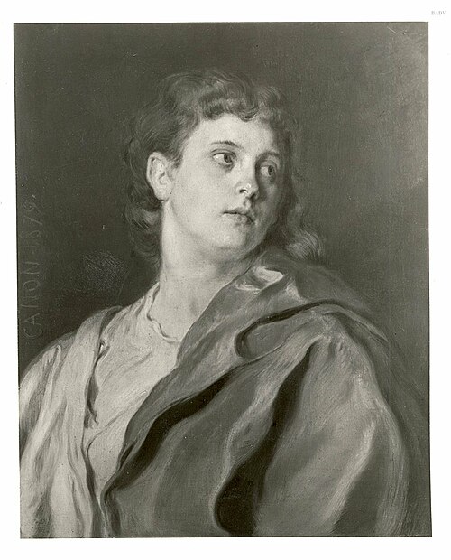 Portrait of a girl, 1879, Hans Canon