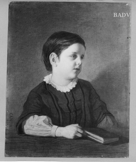 portrait of a boy, 1857, Hans Canon