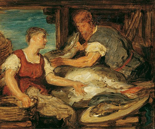 Die Fischverkäuferin, , Hans Canon