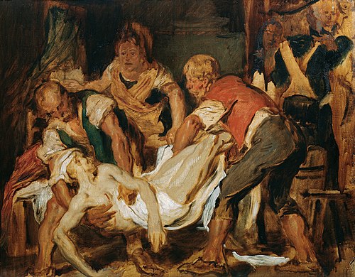 Die Bergung der Leiche Jean-Paul Marats, , Hans Canon