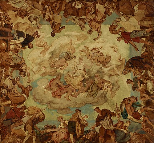 Die Fruchtbarkeit, umgeben von den vier Elementen, 1877, Hans Canon