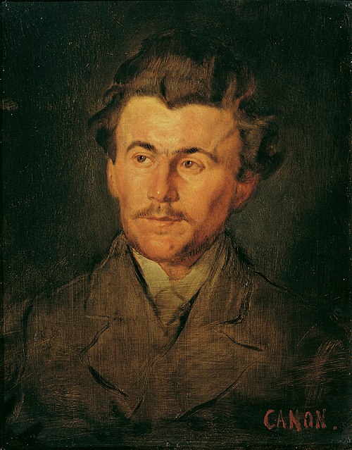 Männlicher Studienkopf, 1875, Hans Canon