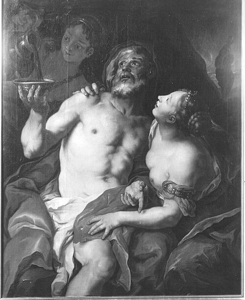 Lot und seine Töchter, 1696, Johann Michael Rottmayr
