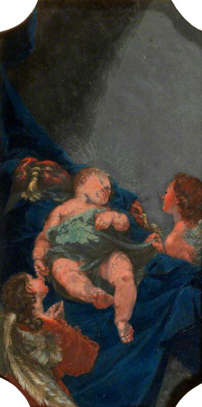 The Infant Christ Asleep, Adored by Two Angels, 1727, Agostino Cornacchini