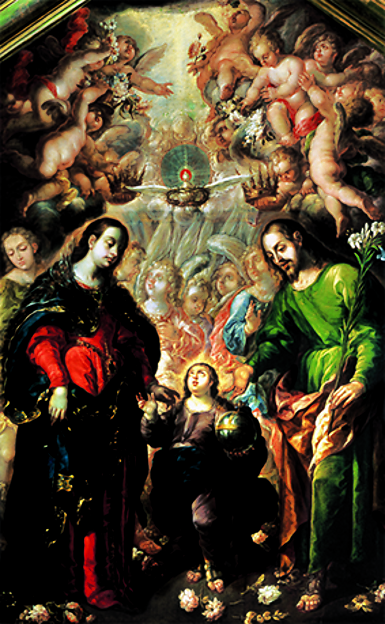 Holy Family, 1689, Cristóbal de Villalpando