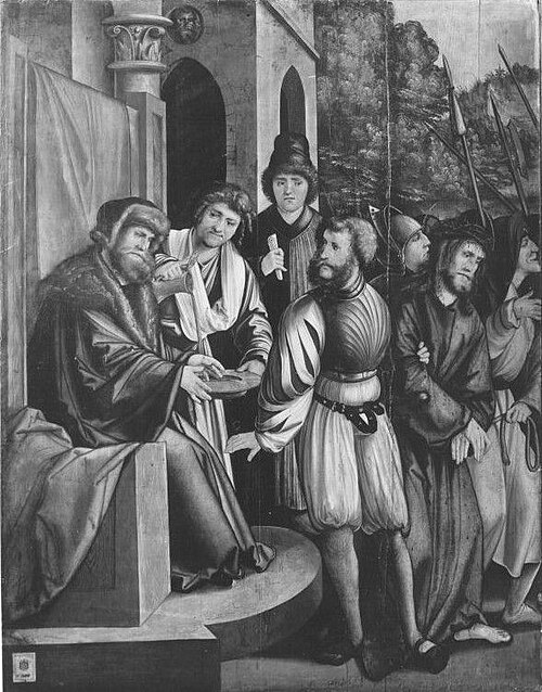 Christgartner Altar: Christus vor Pilatus (abgespaltene Rückseite von WAF 924), 1515, Hans Leonhard Schäufelein