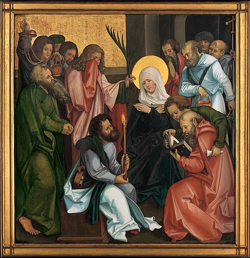 The Dormition of the Virgin; (reverse) Christ Carrying the Cross, 1510, Hans Leonhard Schäufelein