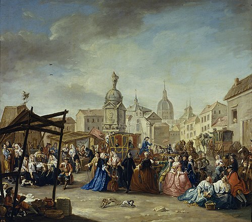 "Madrid Fair in Cebada Square", 1770, Manuel de la Cruz