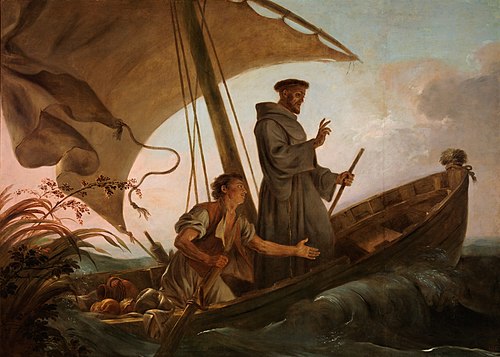 San Francisco calmando la tempestad, 1788, Manuel de la Cruz