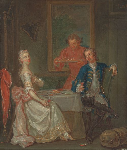 A Dinner Conversation, 1737, Marcellus Laroon the Younger