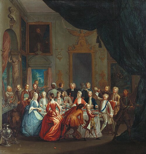 A Dinner Party, 1722, Marcellus Laroon the Younger